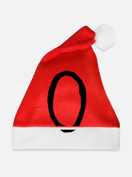 Buchstaben O - Weihnachtsmütze - Rot