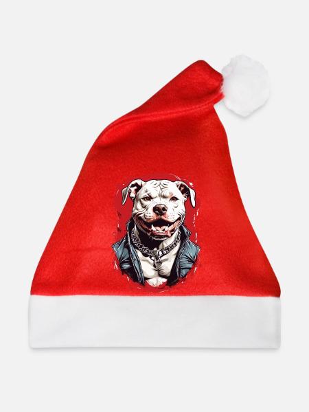 Hunderasse Pitbulls - Weihnachtsmütze - Rot