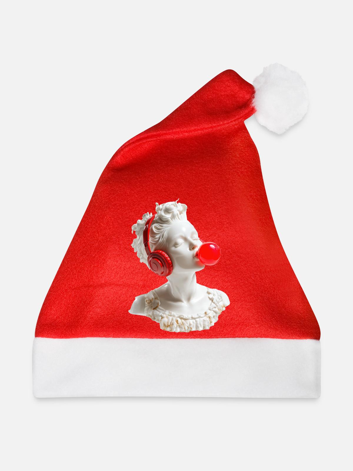 Marmor & Beats - Weihnachtsmütze - Rot - Vorne