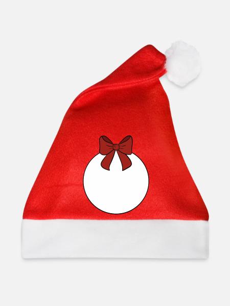 Weihnachtskugel  - Weihnachtsmütze - Rot