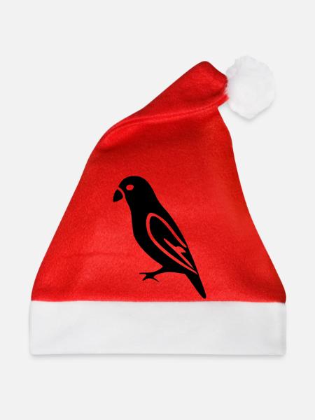schwarzer Vogel Geschenk Naturliebhaber - Weihnachtsmütze - Rot