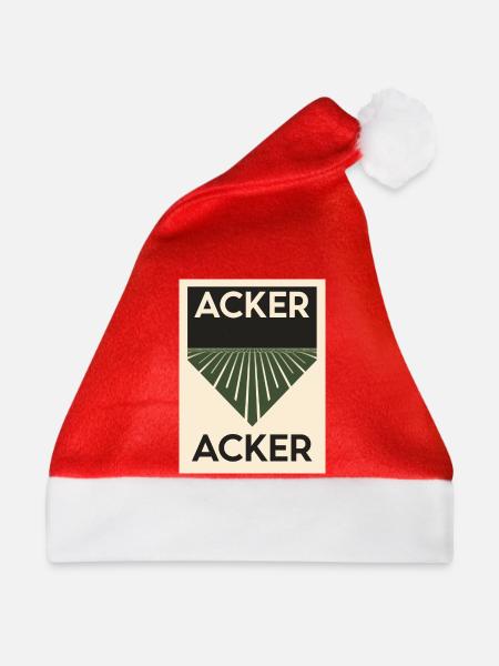 Acker minimalitisch 1930 Poster - Weihnachtsmütze - Rot - Vorne