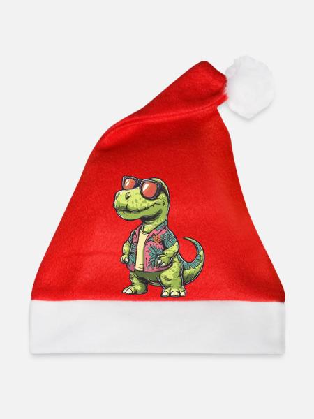 Dinosaurier brontosaurus Comic Urlaub - Weihnachtsmütze - Rot