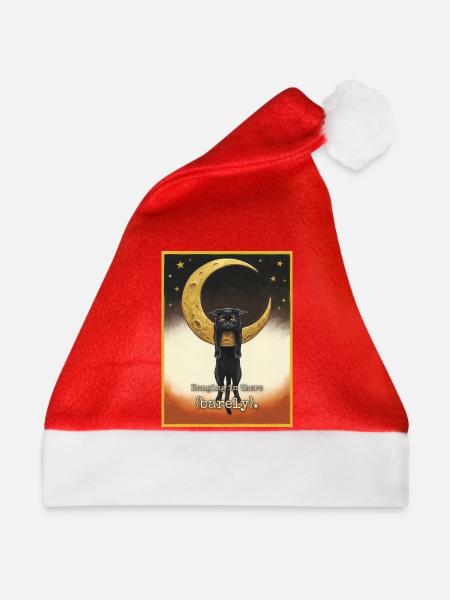 Kaum hängende Katze - Weihnachtsmütze - Rot
