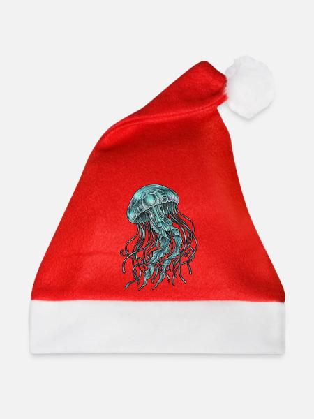 Kassettenband Qualle - Weihnachtsmütze - Rot - Vorne