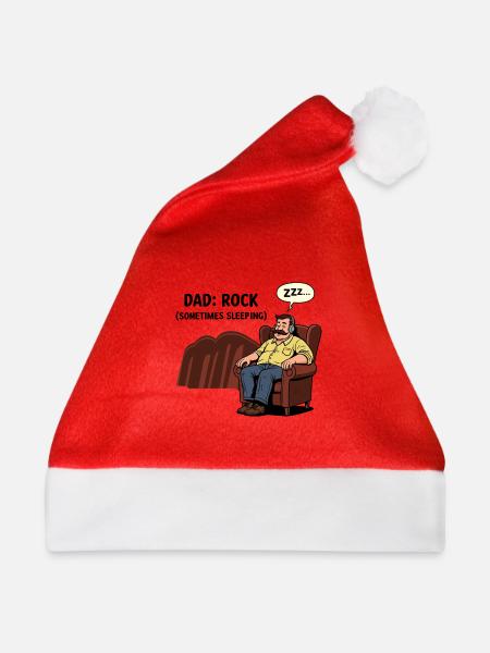 Papa: Fels - Weihnachtsmütze - Rot