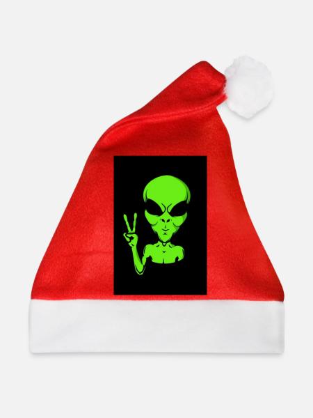 Außerirdischer - Weihnachtsmütze - Rot