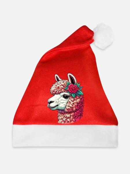 Alpaka - Weihnachtsmütze - Rot