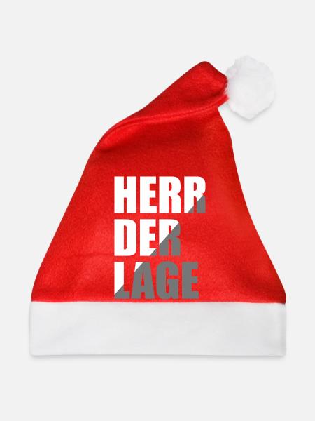 Herr der Lage - Weihnachtsmütze - Rot - Vorne
