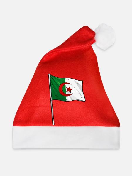 Algerische Flagge - Weihnachtsmütze - Rot