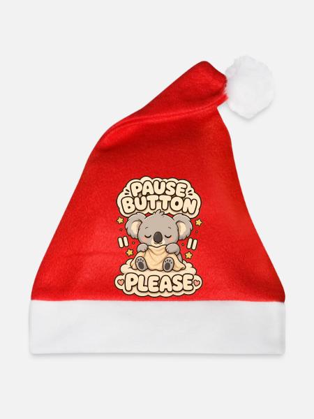 Pause Button Please Koala - Weihnachtsmütze - Rot