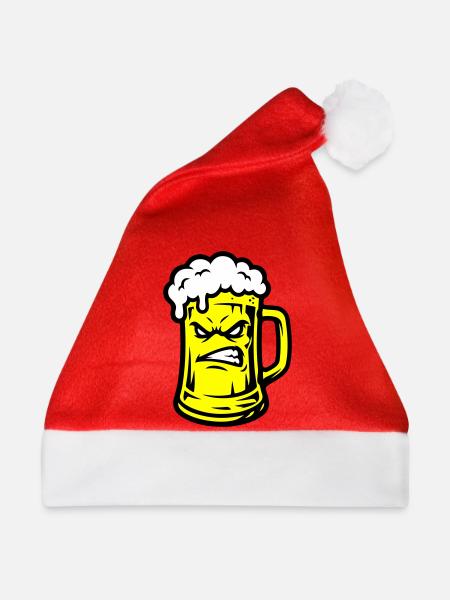 Bier Comic - Weihnachtsmütze - Rot