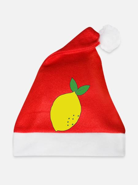 Zitrone Leuchtendes Muster - Weihnachtsmütze - Rot