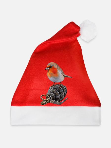 Robin of Peace - Weihnachtsmütze - Rot
