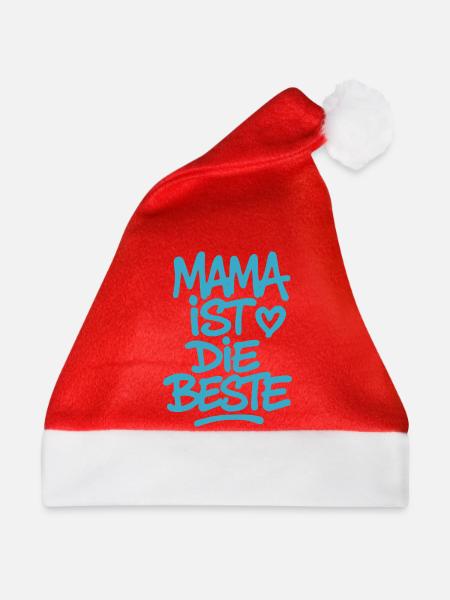 Mama ist die Beste - Weihnachtsmütze - Rot