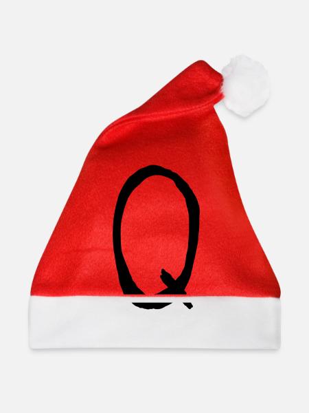 Buchstaben Q - Weihnachtsmütze - Rot