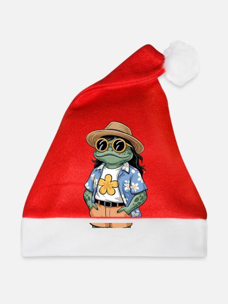 Lustiger Sommerfrosch - Weihnachtsmütze - Rot