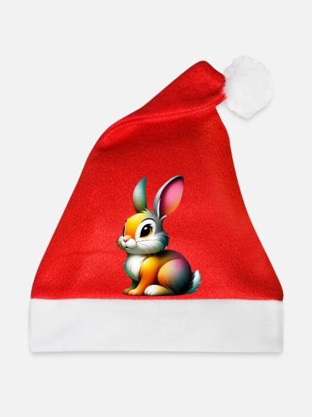Kaninchen - Weihnachtsmütze - Rot