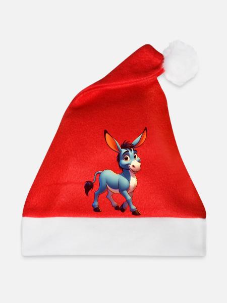 Esel-Maultier - Weihnachtsmütze - Rot