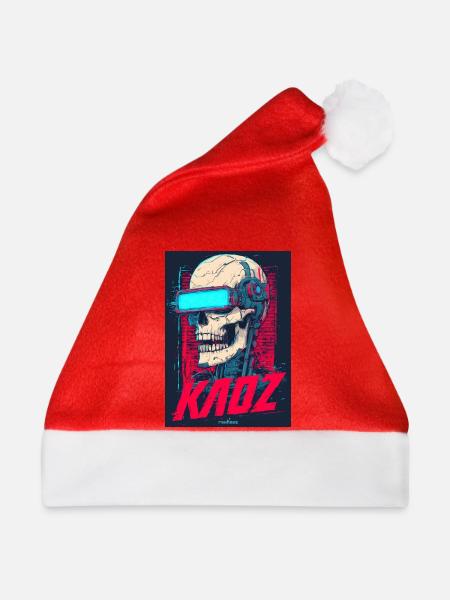 Kaoz Cyber Skull VR Neon - Weihnachtsmütze - Rot