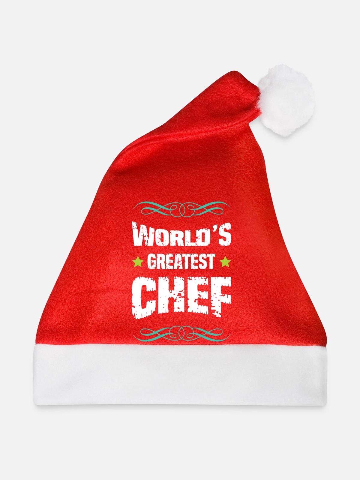 Weltbester Chef - Weihnachtsmütze - Rot - Vorne