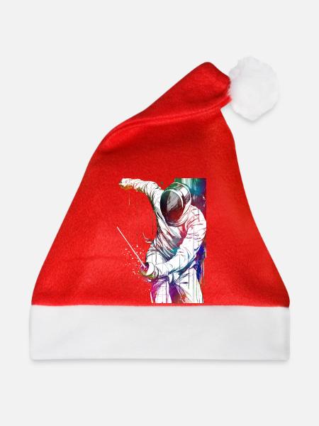 Fechtsportkunst #fencing #sport - Weihnachtsmütze - Rot - Vorne