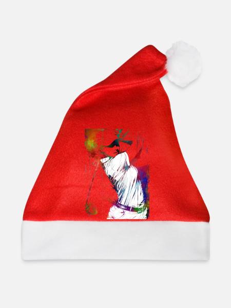 Golfspieler #golf - Weihnachtsmütze - Rot - Vorne