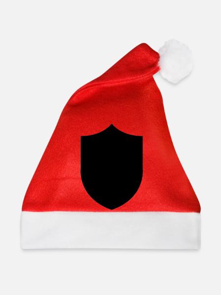 Mittelalterlicher Schild - Weihnachtsmütze - Rot
