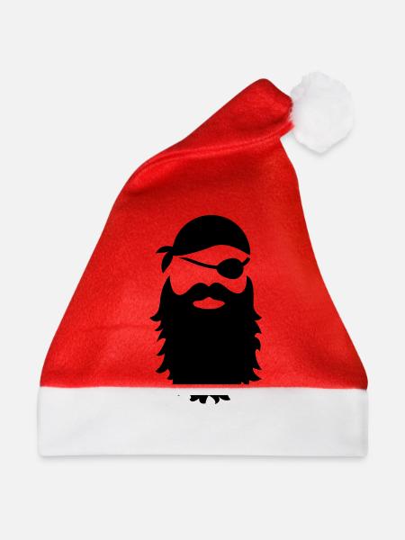 Pirat mit Kopftuch - Weihnachtsmütze - Rot