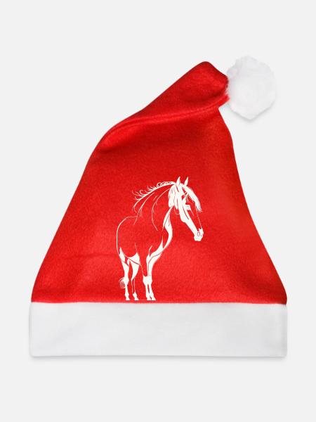 Majestic Horse - Weihnachtsmütze - Rot - Vorne