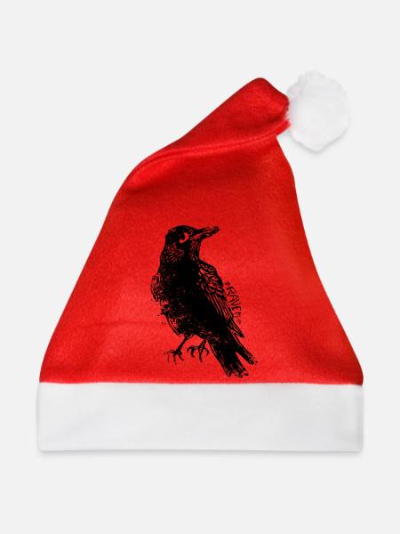 Raven Rabe Grunge Design - Weihnachtsmütze - Rot
