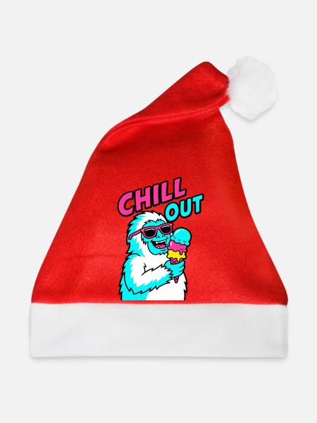 Chill Out Yeti - Weihnachtsmütze - Rot