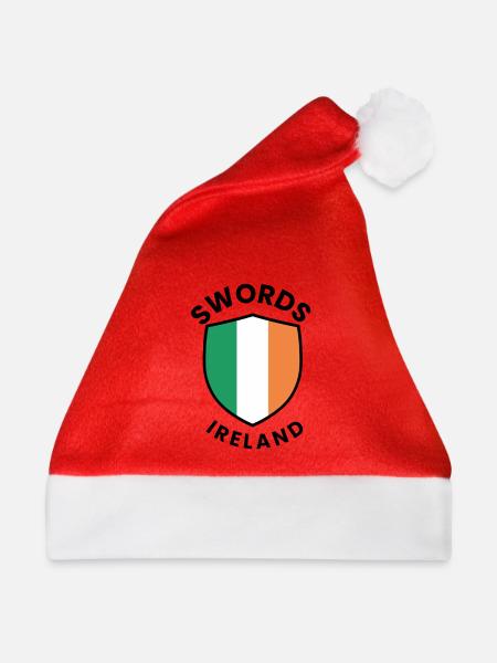 Irischer Schild mit Schwertern - Weihnachtsmütze - Rot
