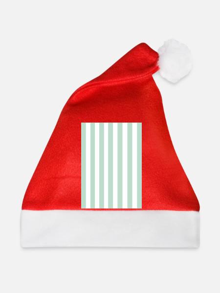 Streifen - grün weiß personalisierbar - Weihnachtsmütze - Rot