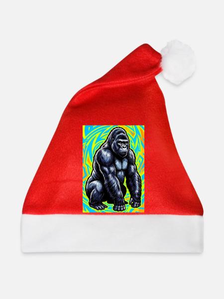 Gorilla - Weihnachtsmütze - Rot