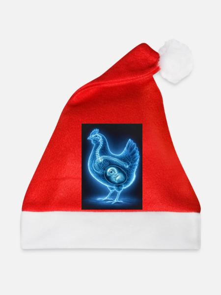 Neon-Poulet-Fetalkunst - Weihnachtsmütze - Rot