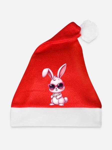 Kaninchen - Weihnachtsmütze - Rot