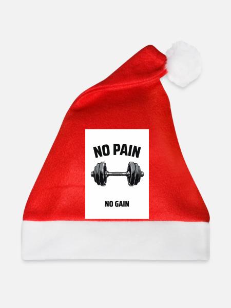 No Pain No Gain Fitness Design - Weihnachtsmütze - Rot
