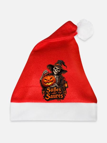 Süßes oder Saures Design - Weihnachtsmütze - Rot