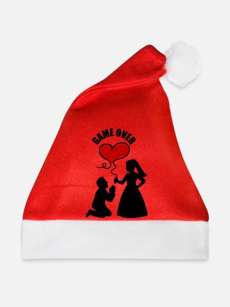 Brautpaar Ehepaar Hochzeit - Weihnachtsmütze - Rot