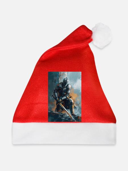 Poster Illustration Chevalier - Weihnachtsmütze - Rot