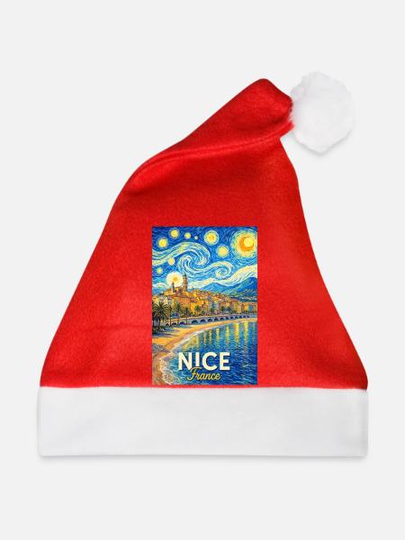 Nice, Frankreich - Weihnachtsmütze - Rot