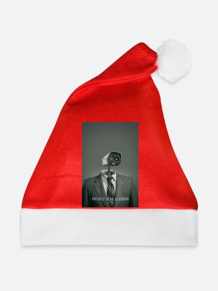 Digital Surveillance Privacy Poster - Weihnachtsmütze - Rot