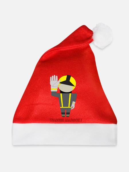 Wasser Marsch Feuerwehrheld - Weihnachtsmütze - Rot