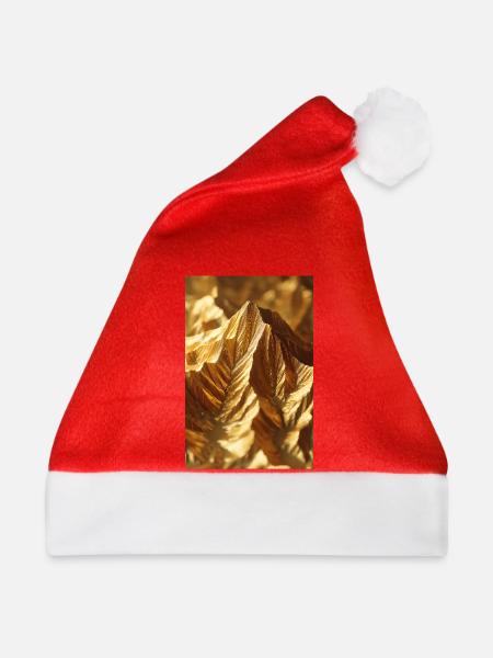 Golden Ridge Abstrakter Berg - Weihnachtsmütze - Rot