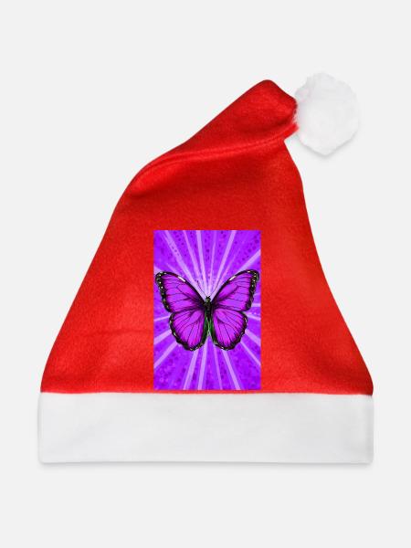 Schmetterling - Weihnachtsmütze - Rot