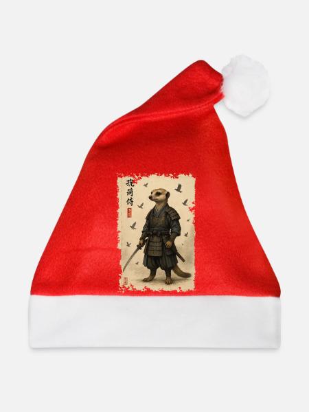 Meerkat Samurai Wüstenkrieger - Weihnachtsmütze - Rot