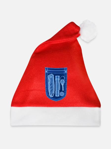 Röntgenwerkzeug Schild Motiv - Weihnachtsmütze - Rot