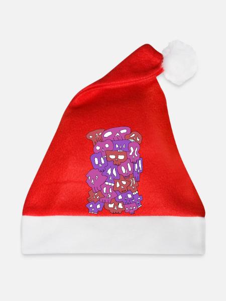 Skulls (Reds) - Weihnachtsmütze - Rot