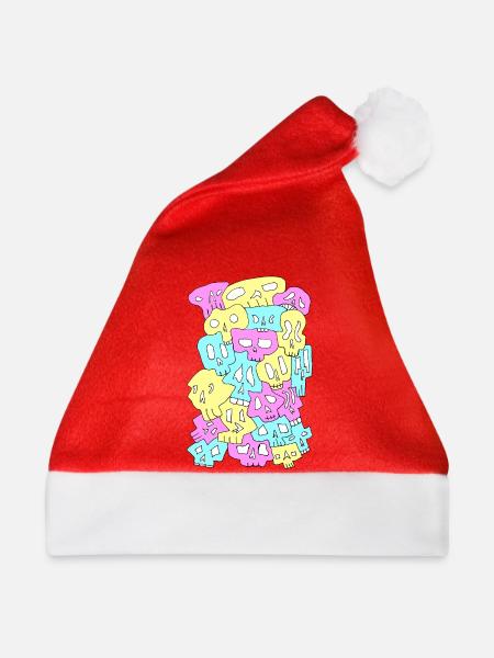 Skulls (CMYK light) - Weihnachtsmütze - Rot
